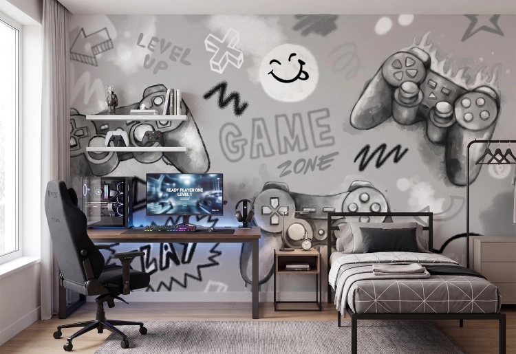 tapeta dla dzieci gaming / tapeta dla dzieci / pastelowe love