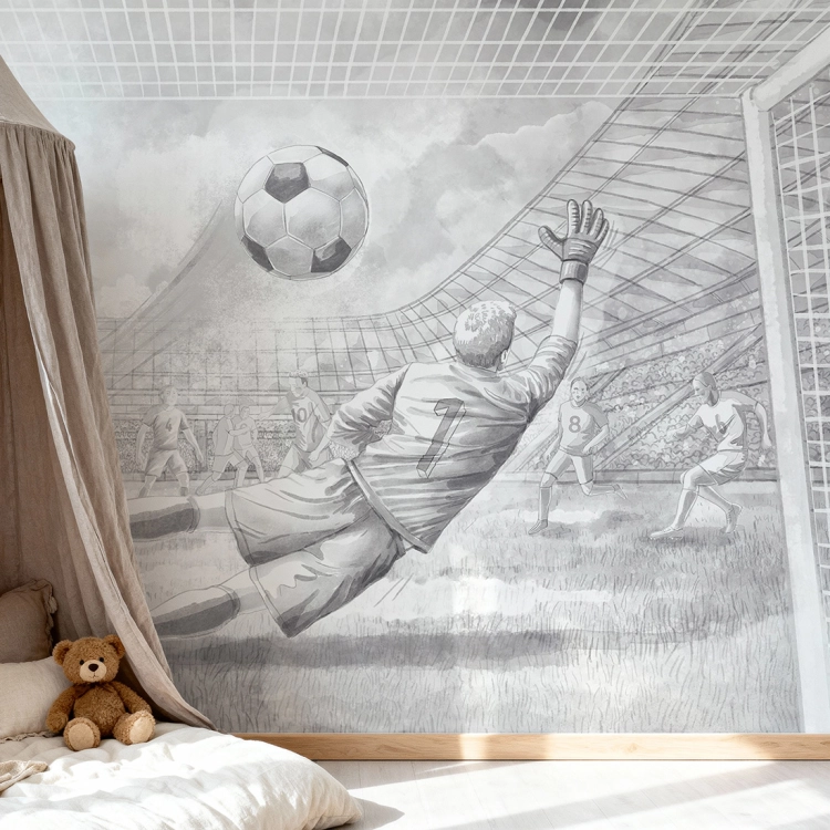 tapeta piłka nożna / tapeta stadion piłkarski / tapety dla dzieci / tapety pastelowe love