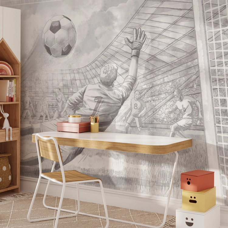 tapeta piłka nożna / tapeta stadion piłkarski / tapety dla dzieci / tapety pastelowe love