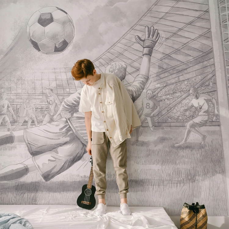 tapeta piłka nożna / tapeta stadion piłkarski / tapety dla dzieci / tapety pastelowe love