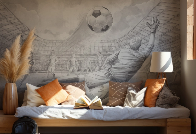 tapeta piłka nożna / tapeta stadion piłkarski / tapety dla dzieci / tapety pastelowe love