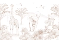 tapeta dla dzieci | safari sepia