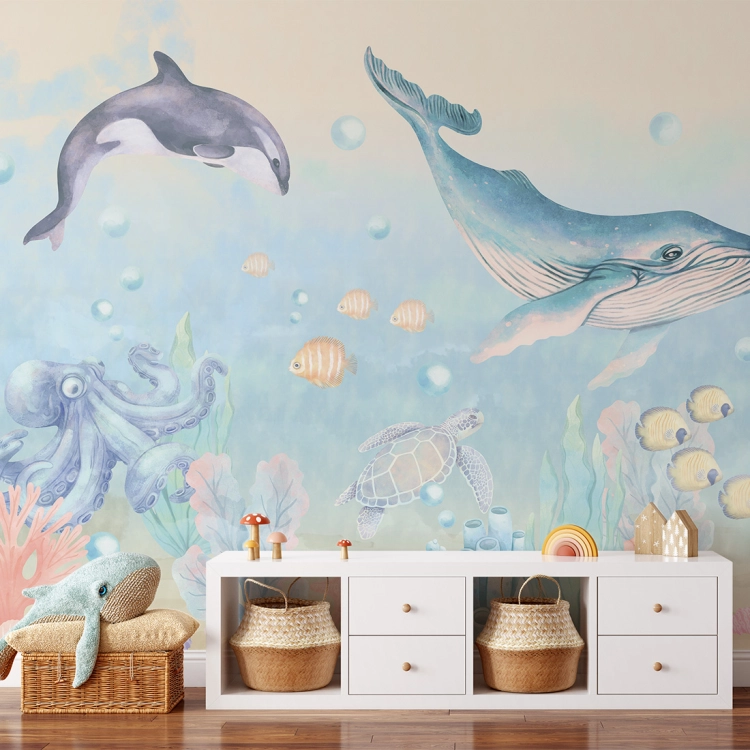tapeta ocean / tapety dla dzieci / tapety pastelowe love