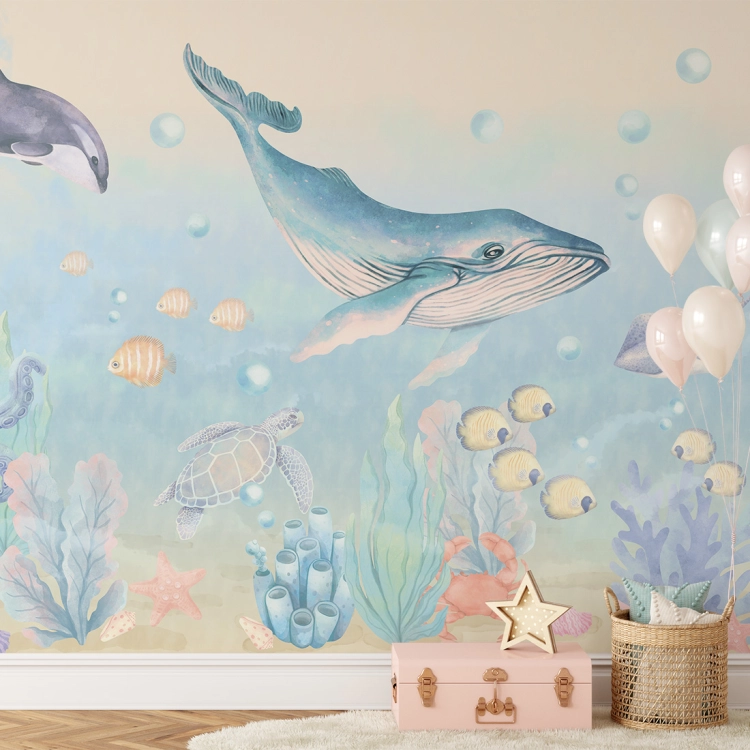 tapeta ocean / tapety dla dzieci / tapety pastelowe love