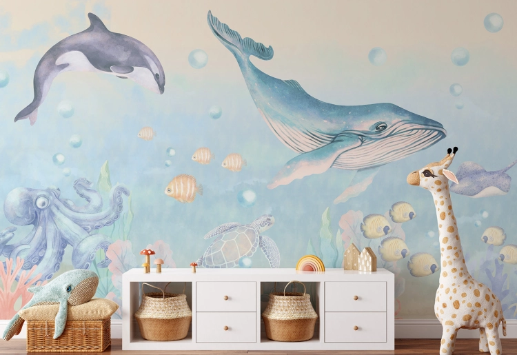 tapeta ocean / tapety dla dzieci / tapety pastelowe love