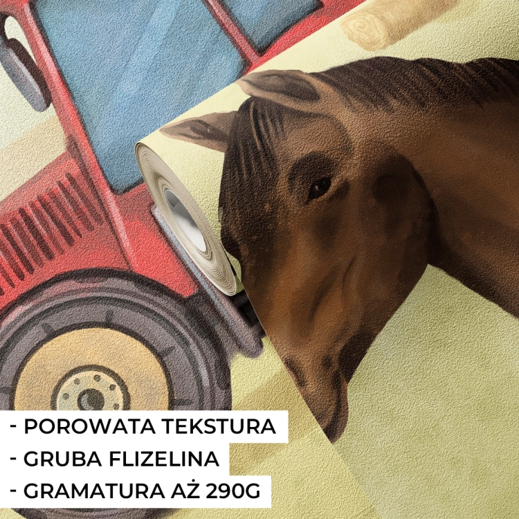 tapeta farma / tapety dla dzieci ze zwierzętami / tapety pastelowe love