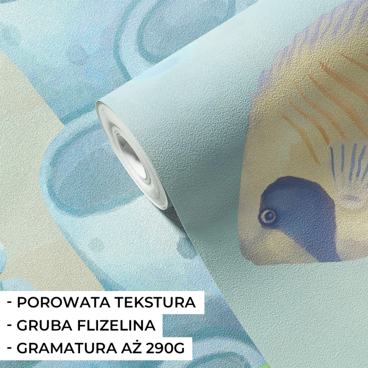 tapeta ocean / tapeta dla dzieci morskie zwierzęta / tapety dla dzieci pastelowe love