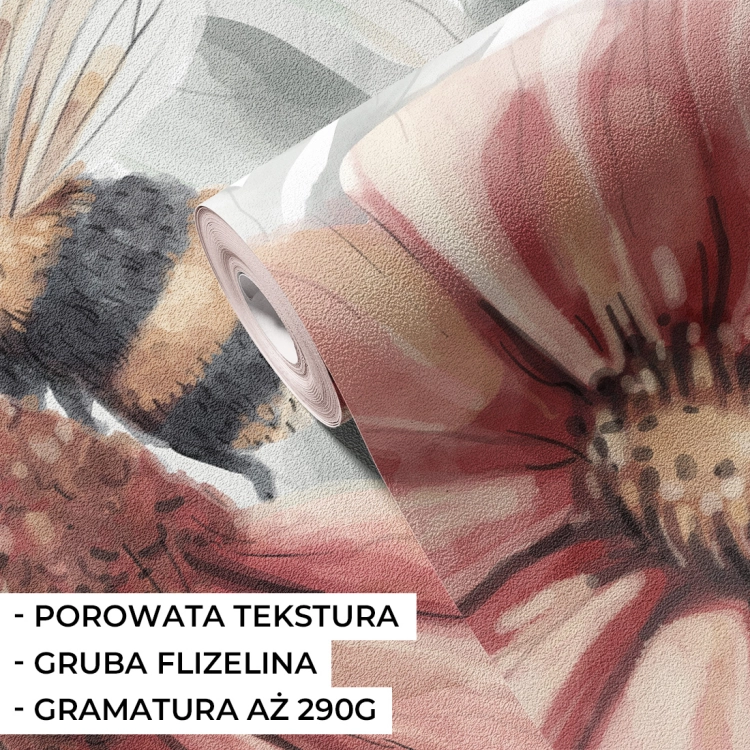 tapeta kwiaty / tapeta dla dzieci polne kwiaty / tapeta dla dzieci pastelowe love