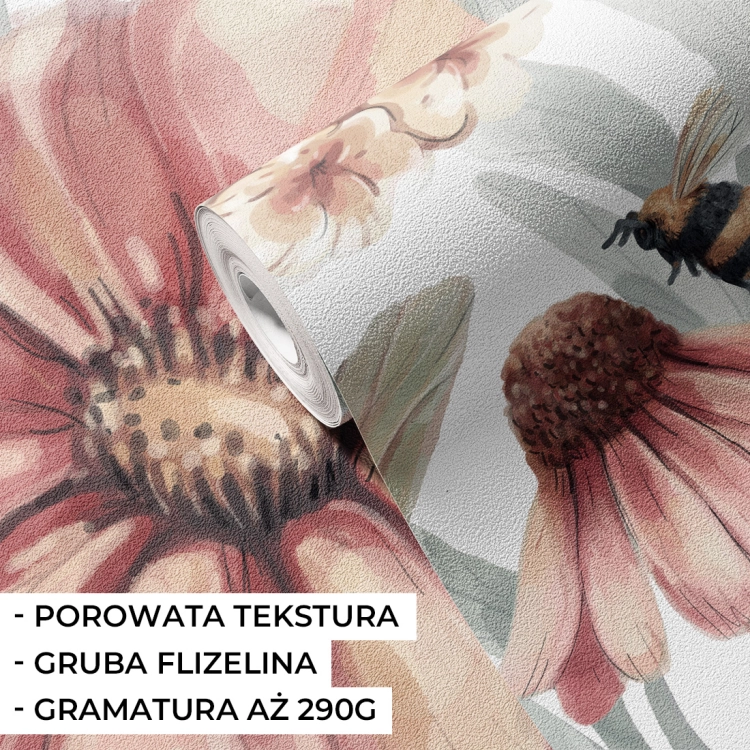 tapeta kwiaty / tapeta z kwiatami / tapety dla dzieci / tapety pastelowe love