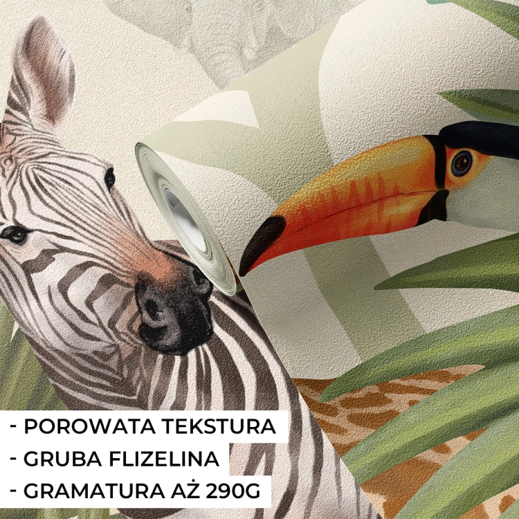 tapeta safari / tapeta dla dzieci sawanna / tapeta dla dzieci pastelowe love