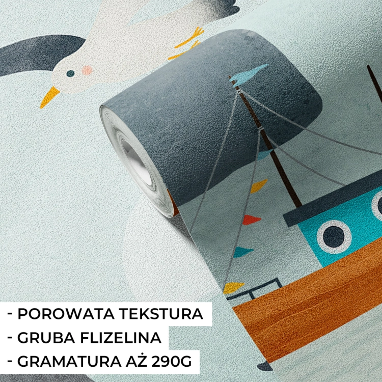 tapeta dla dzieci / tapeta latarnia morska / tapety pastelowe love