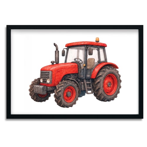 plakat dla dzieci traktor / plakat dla dzieci akwarelą / plakat  dla dzieci / plakat do pokoju dziecka