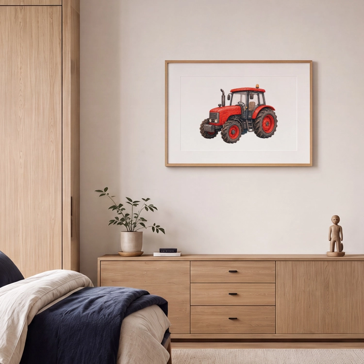 plakat dla dzieci traktor / plakat dla dzieci akwarelą / plakat  dla dzieci / plakat do pokoju dziecka