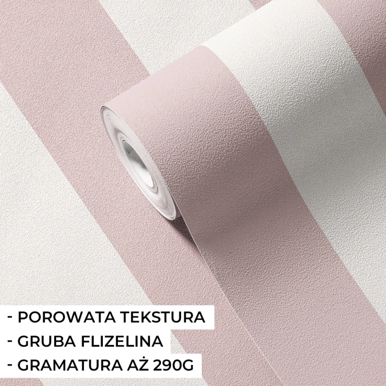 tapeta pasy / tapeta pasy pudrowy róż / tapety dla dzieci / tapety pastelowe love