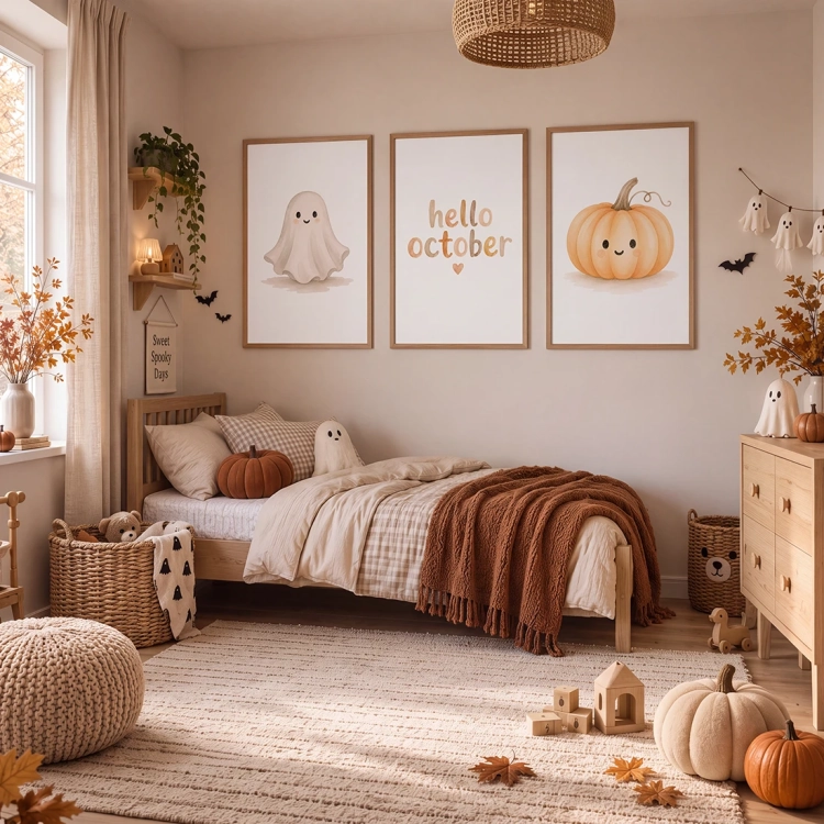 plakaty dla dzieci w zestawie / plakaty dla dzieci halloween / plakat  dla dzieci / plakat do pokoju dziecka