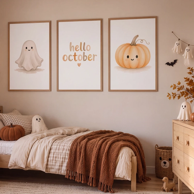 plakaty dla dzieci w zestawie / plakaty dla dzieci halloween / plakat  dla dzieci / plakat do pokoju dziecka