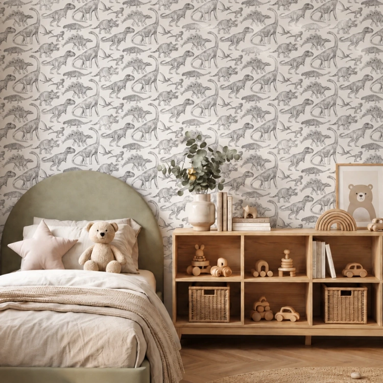 tapeta dinozaury / tapeta z dinozaurami / tapeta dla dzieci / tapeta pastelowe love