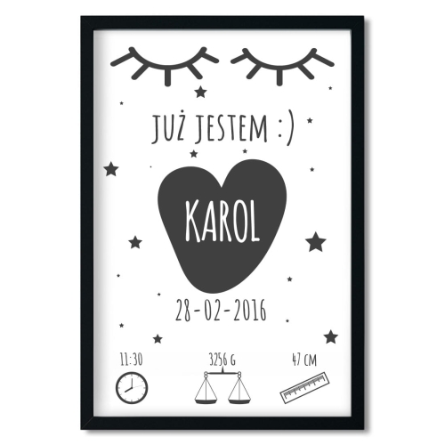 już jestem boys | metryczka. metryczka dla dzieci. dekoracje pokoju