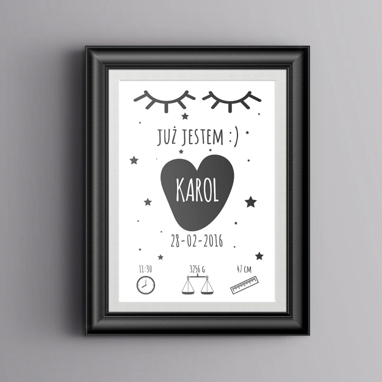już jestem boys | metryczka. metryczka dla dzieci. dekoracje pokoju