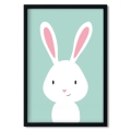 plakat dla dzieci | królik - miętowy