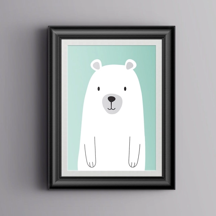 miś - miętowy | plakat. plakat dla dzieci. dekoracje pokoju