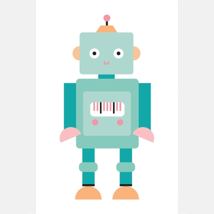 robot | plakat. plakat dla dzieci. dekoracje pokoju