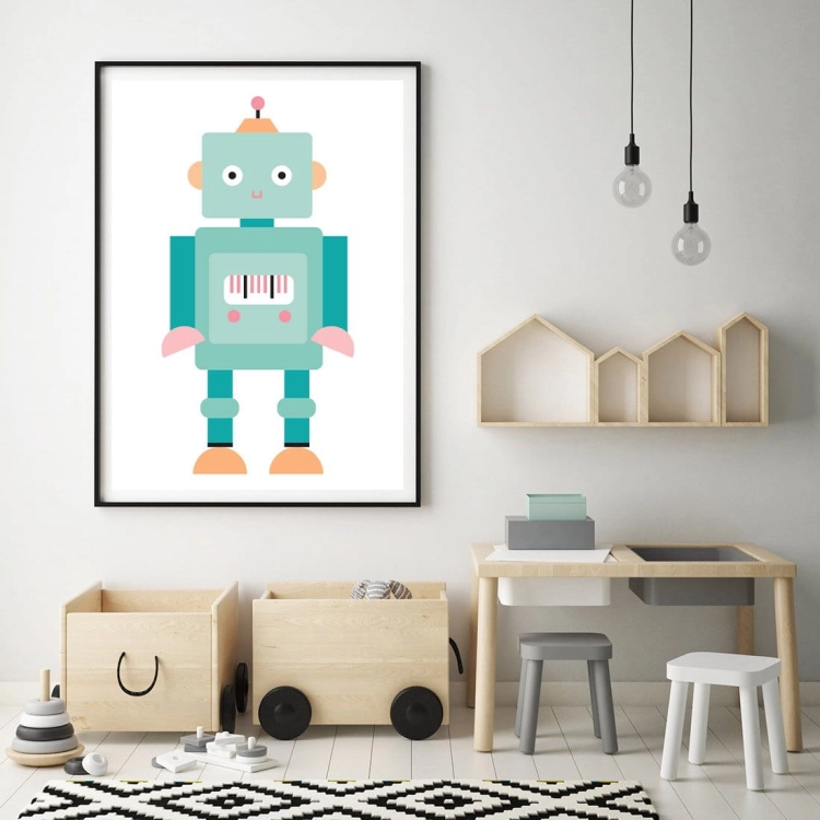 robot | plakat. plakat dla dzieci. dekoracje pokoju