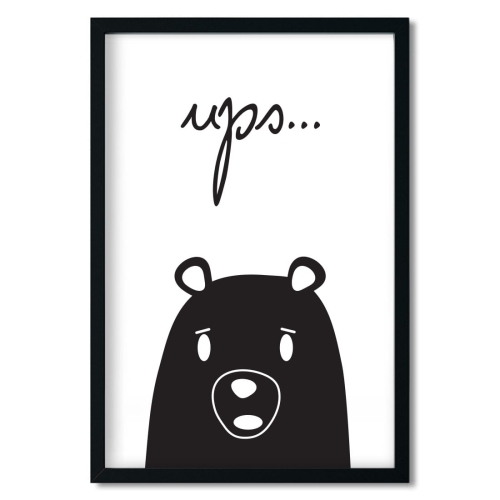 miś ups | plakat. plakat dla dzieci. dekoracje pokoju