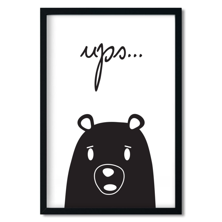 miś ups | plakat. plakat dla dzieci. dekoracje pokoju