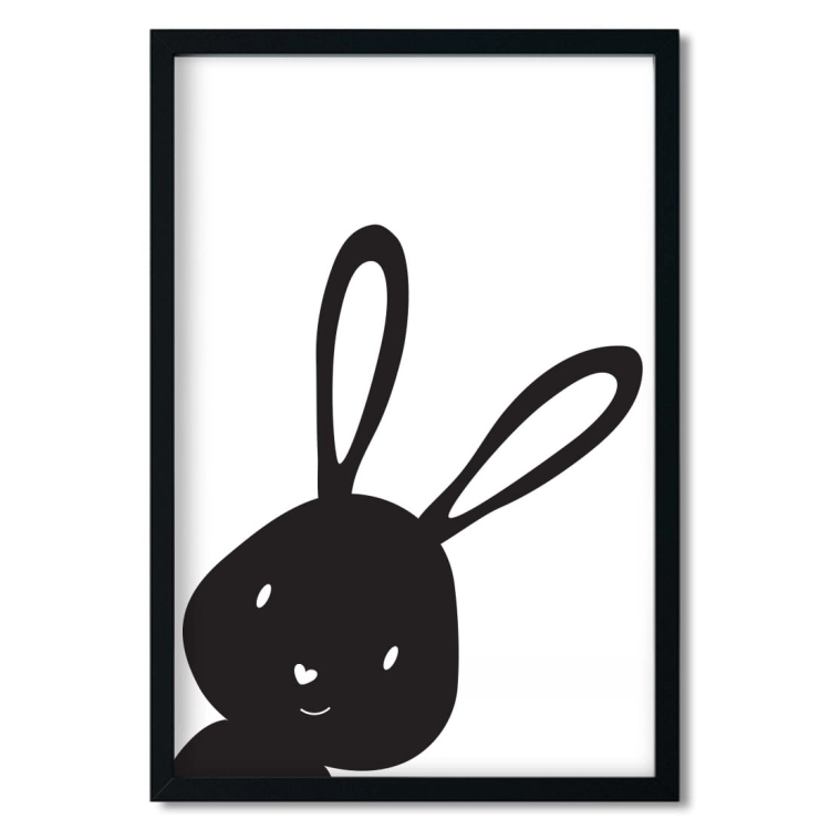 królik - czarny | plakat. plakat dla dzieci. dekoracje pokoju