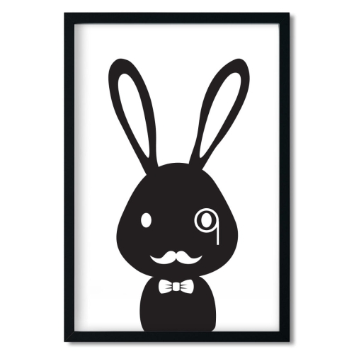 królik sherlock | plakat. plakat dla dzieci. dekoracje pokoju