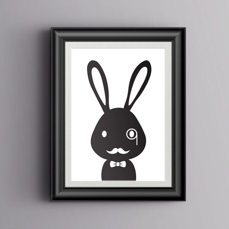 królik sherlock | plakat. plakat dla dzieci. dekoracje pokoju