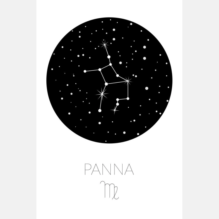 zodiak panna | plakat. plakat dla dzieci. dekoracje pokoju