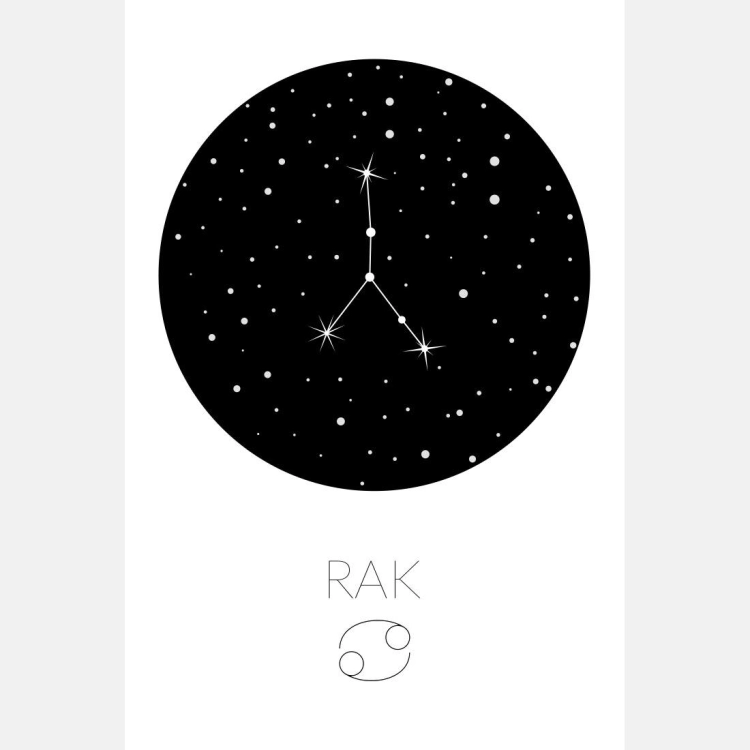 zodiak rak | plakat. plakat dla dzieci. dekoracje pokoju