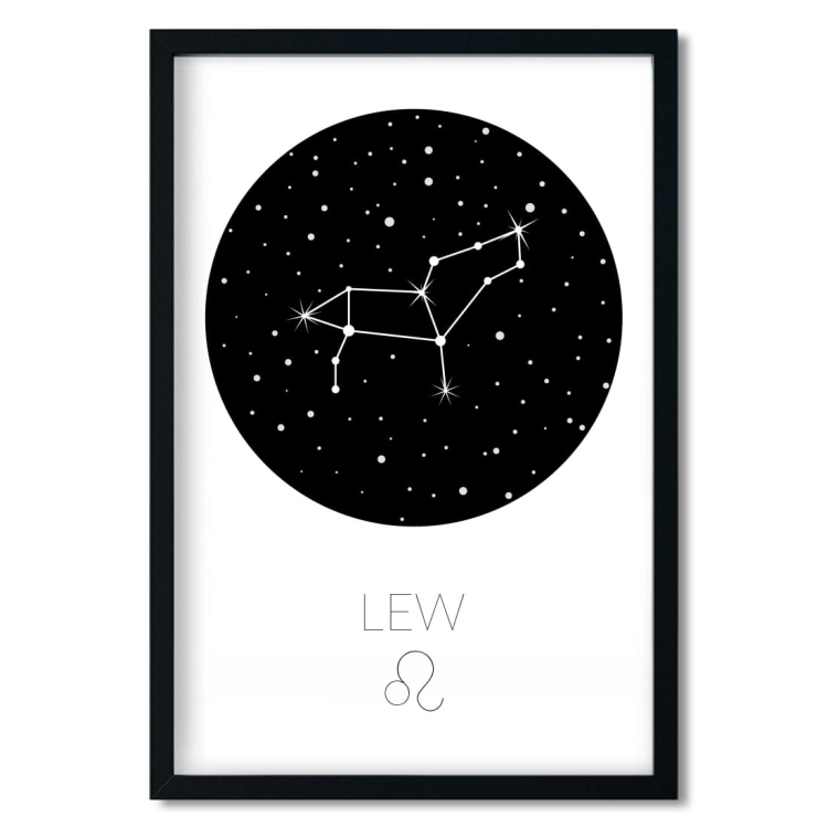zodiak lew | plakat. plakat dla dzieci. dekoracje pokoju