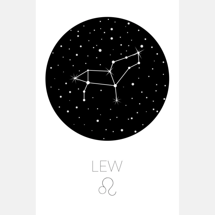 zodiak lew | plakat. plakat dla dzieci. dekoracje pokoju