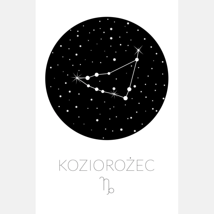 zodiak koziorożec | plakat. plakat dla dzieci. dekoracje pokoju