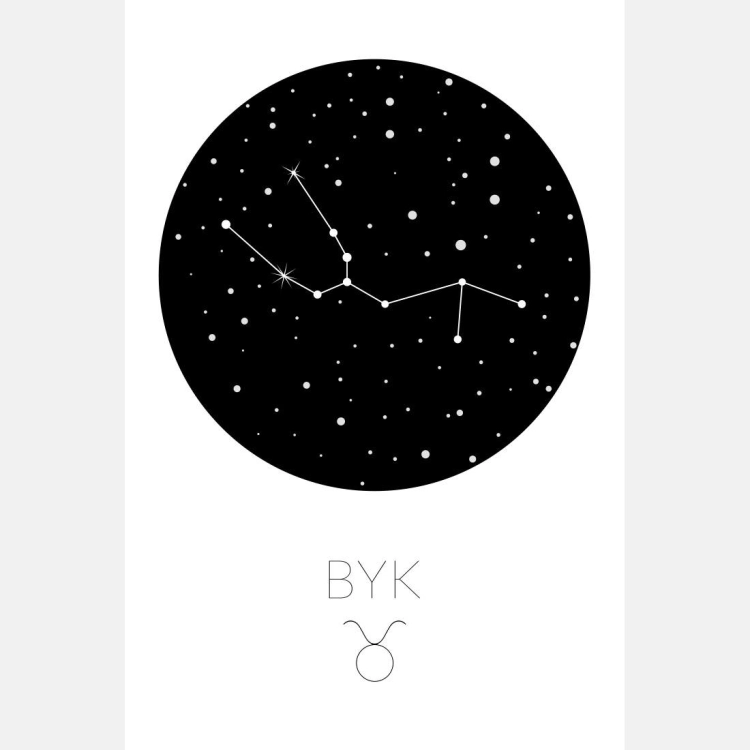 zodiak byk| plakat. plakat dla dzieci. dekoracje pokoju