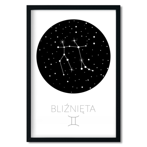 zodiak bliźnięta | plakat. plakat dla dzieci. dekoracje pokoju