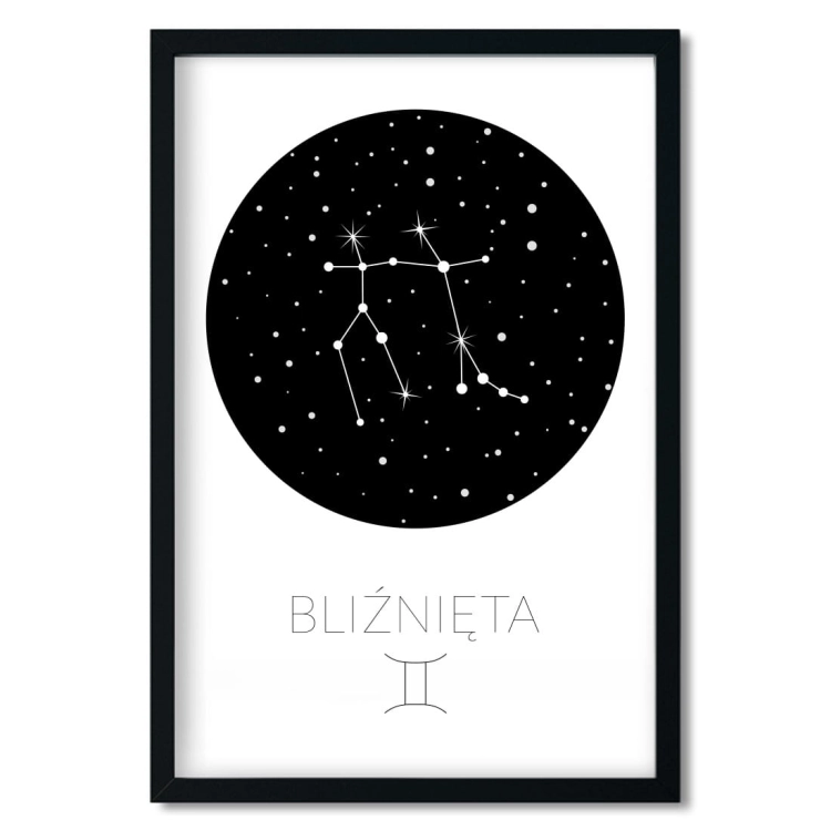 zodiak bliźnięta | plakat. plakat dla dzieci. dekoracje pokoju
