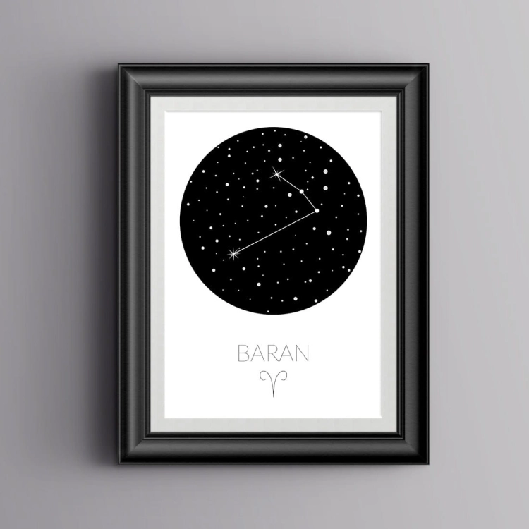 zodiak baran | plakat. plakat dla dzieci. dekoracje pokoju