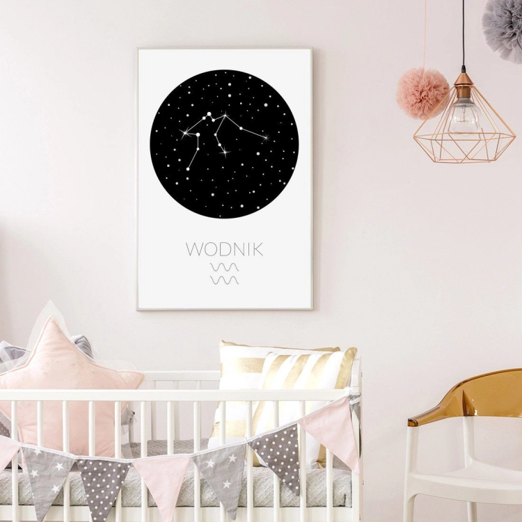 zodiak wodnik | plakat. plakat dla dzieci. dekoracje pokoju
