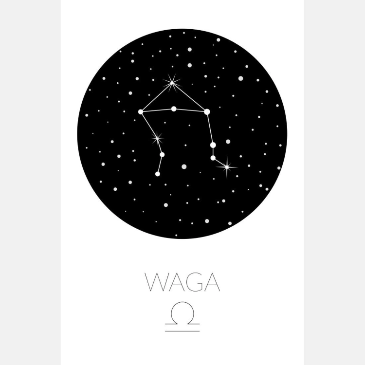 zodiak waga | plakat. plakat dla dzieci. dekoracje pokoju