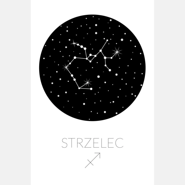 zodiak strzelec | plakat. plakat dla dzieci. dekoracje pokoju