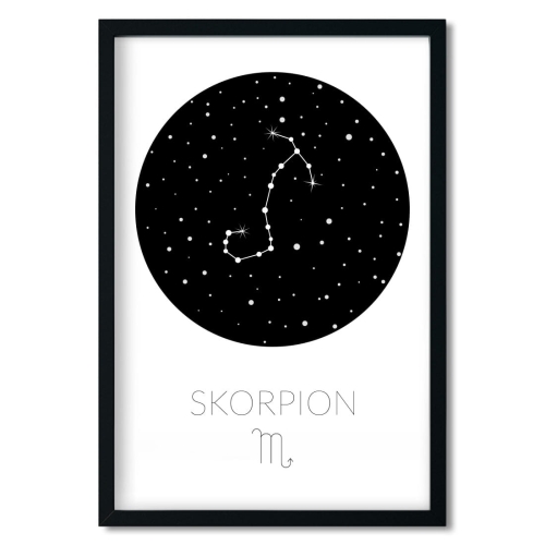 zodiak skorpion | plakat. plakat dla dzieci. dekoracje pokoju