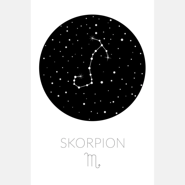 zodiak skorpion | plakat. plakat dla dzieci. dekoracje pokoju