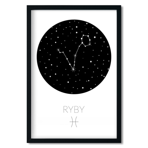 zodiak ryby | plakat. plakat dla dzieci. dekoracje pokoju