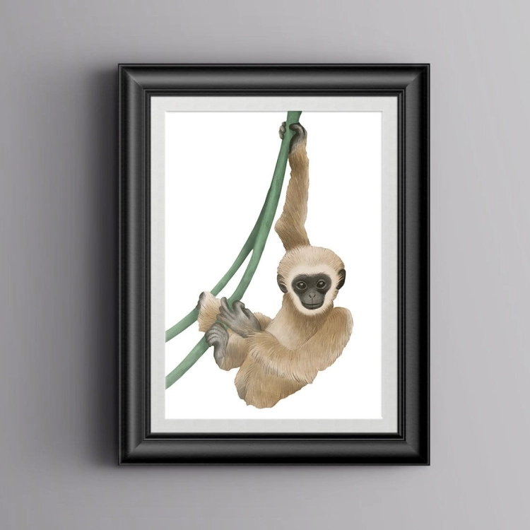 małpka | plakat. plakat dla dzieci. dekoracje pokoju