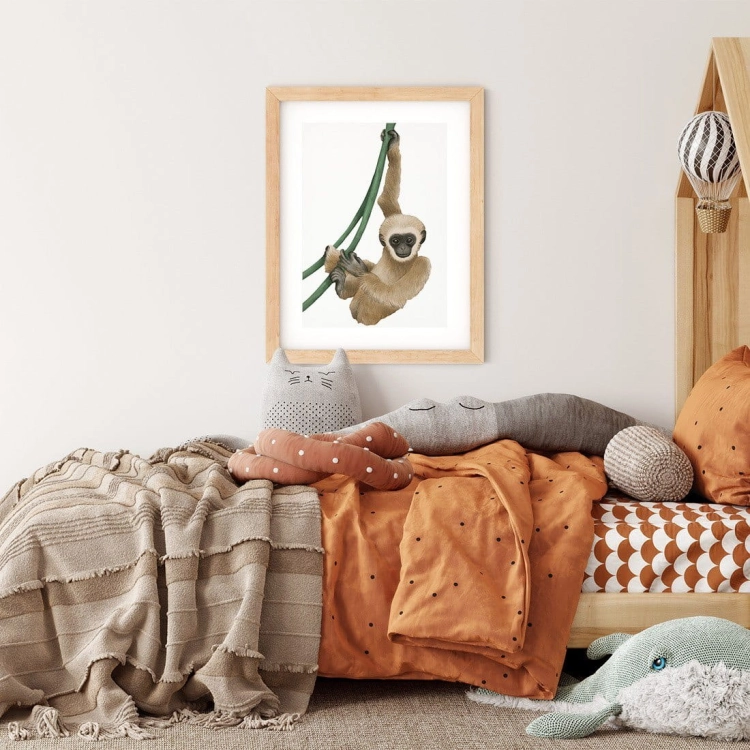 małpka | plakat. plakat dla dzieci. dekoracje pokoju