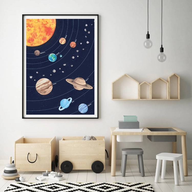 planety | plakat. plakat dla dzieci. dekoracje pokoju